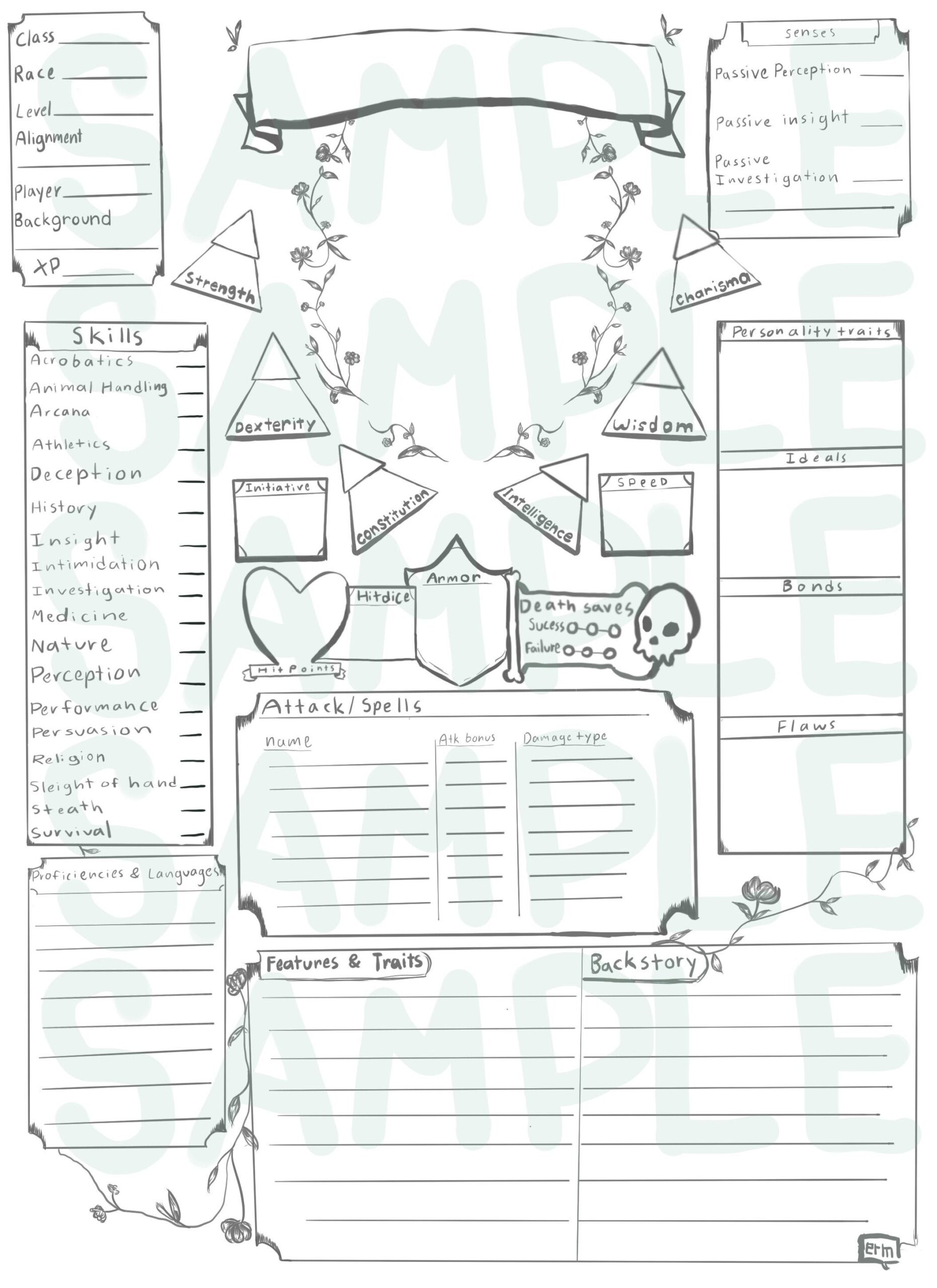 Printable Blank Dnd Character Sheet Printable Blank Dnd Character Sheet