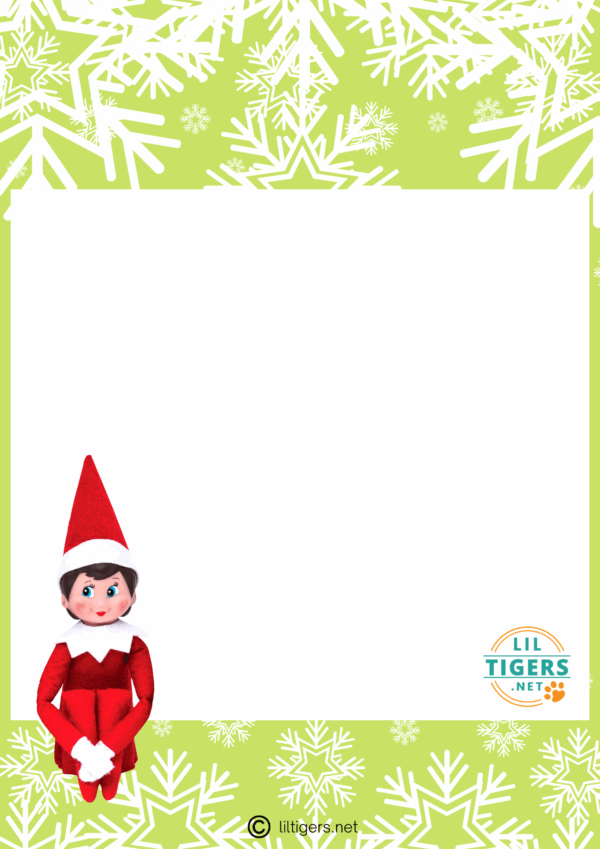 Elf On The Shelf Blank Printable Template