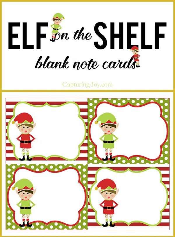 Blank Elf On The Shelf Printables