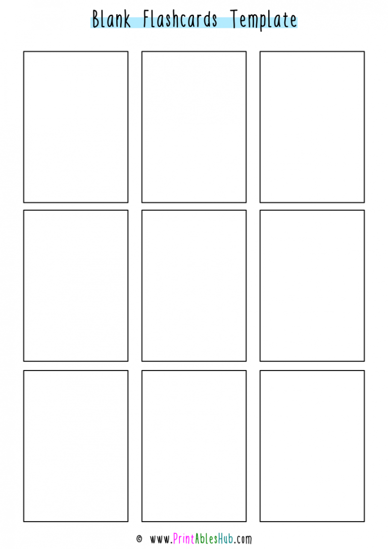 Printable Blank Flashcards
