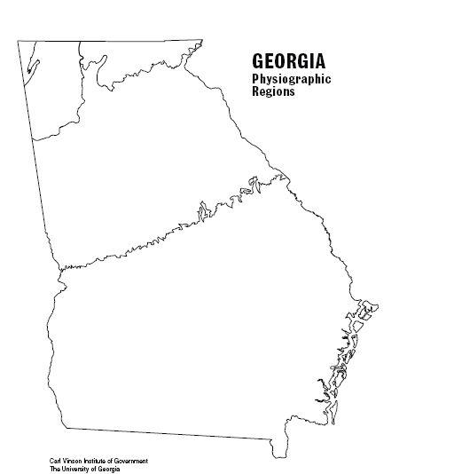 Printable Blank Georgia Regions Map Printable Blank Georgia Regions Map