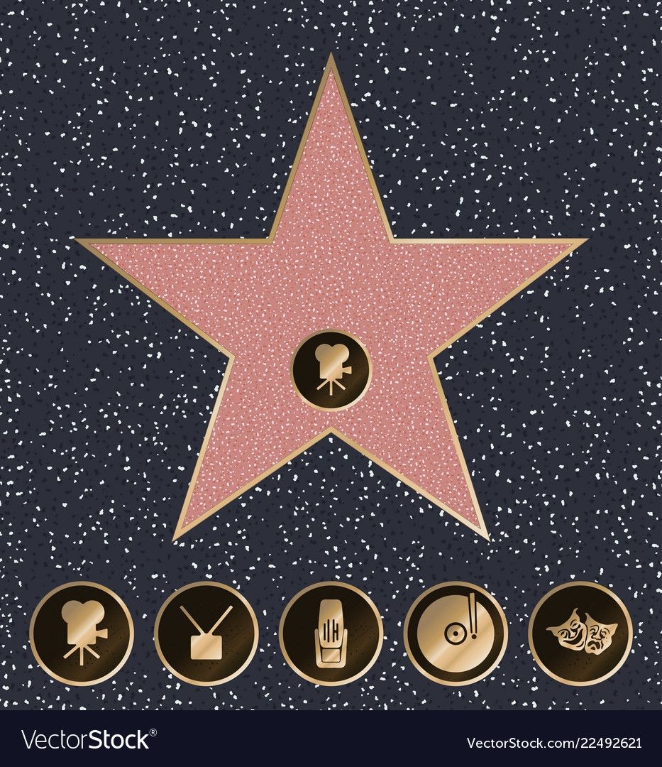 Printable Blank Hollywood Star Template