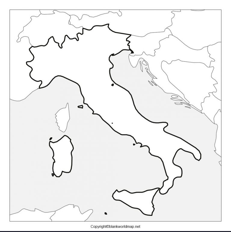 Ffree Printable Map Of Italy Blank