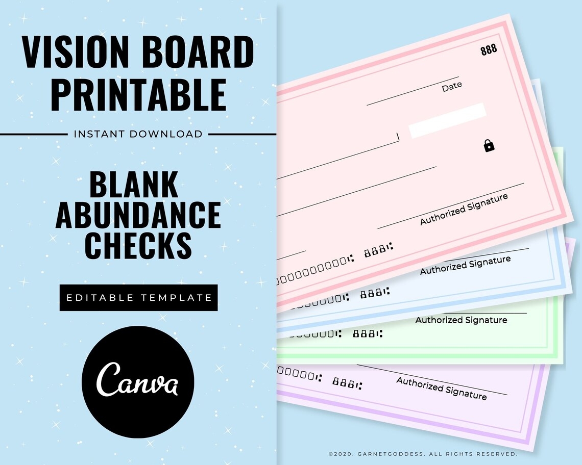 Printable Blank Law Of Attraction Abundance Vision Board Money Etsy Printable Blank Law Of Attraction Abundance Vision Board Money Etsy