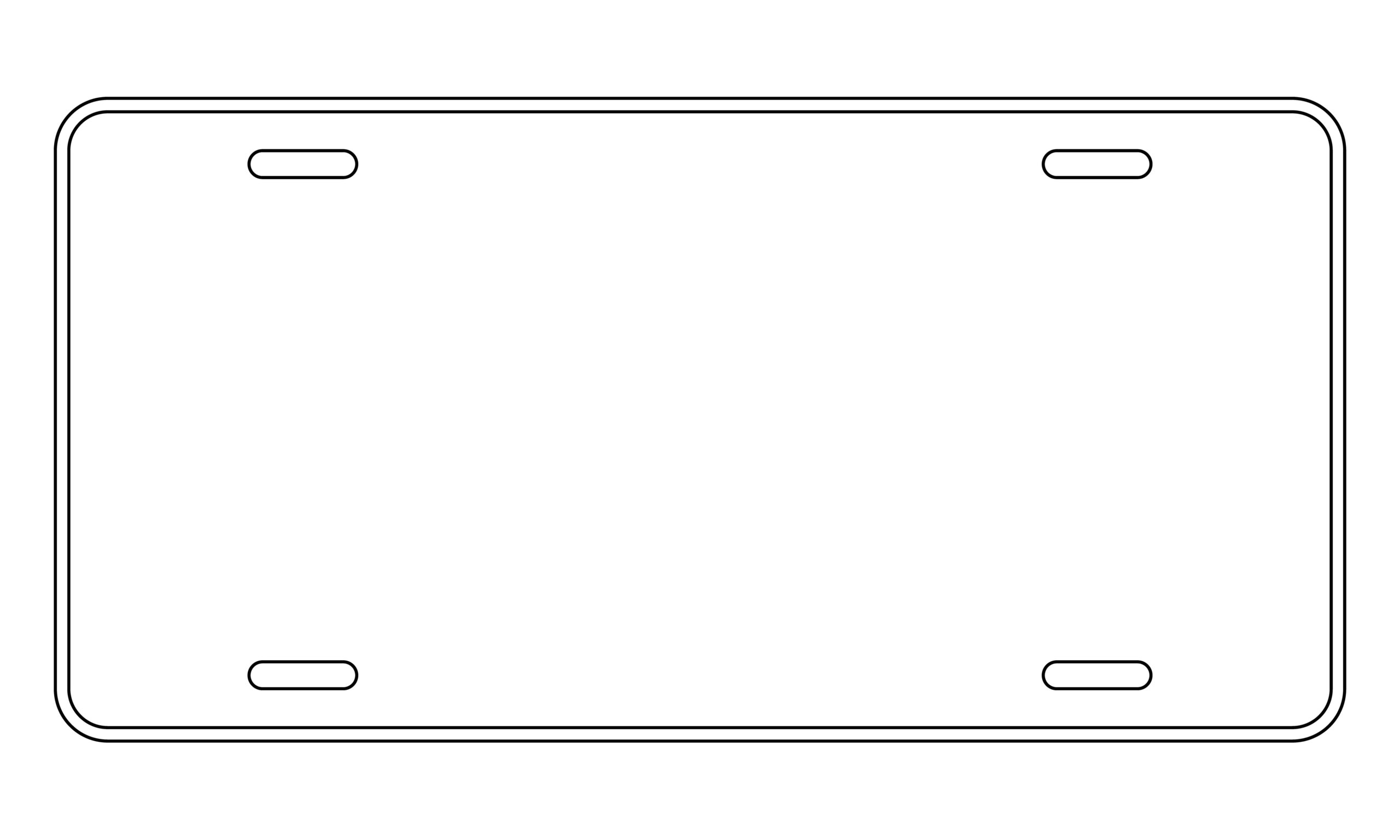Printable Blank License Plates Printable Blank License Plates