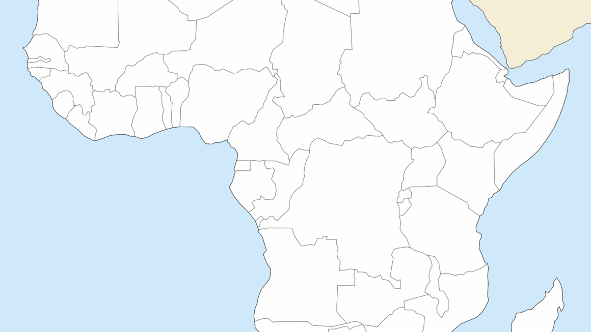 Printable Blank Map Of Africa With Countries On White