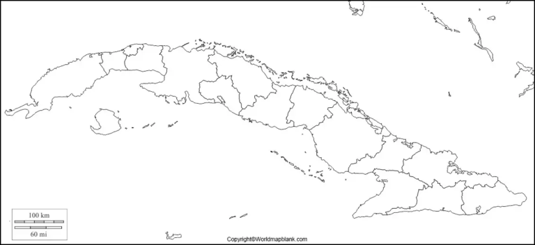 Free Printable Blank Map Of Cuba