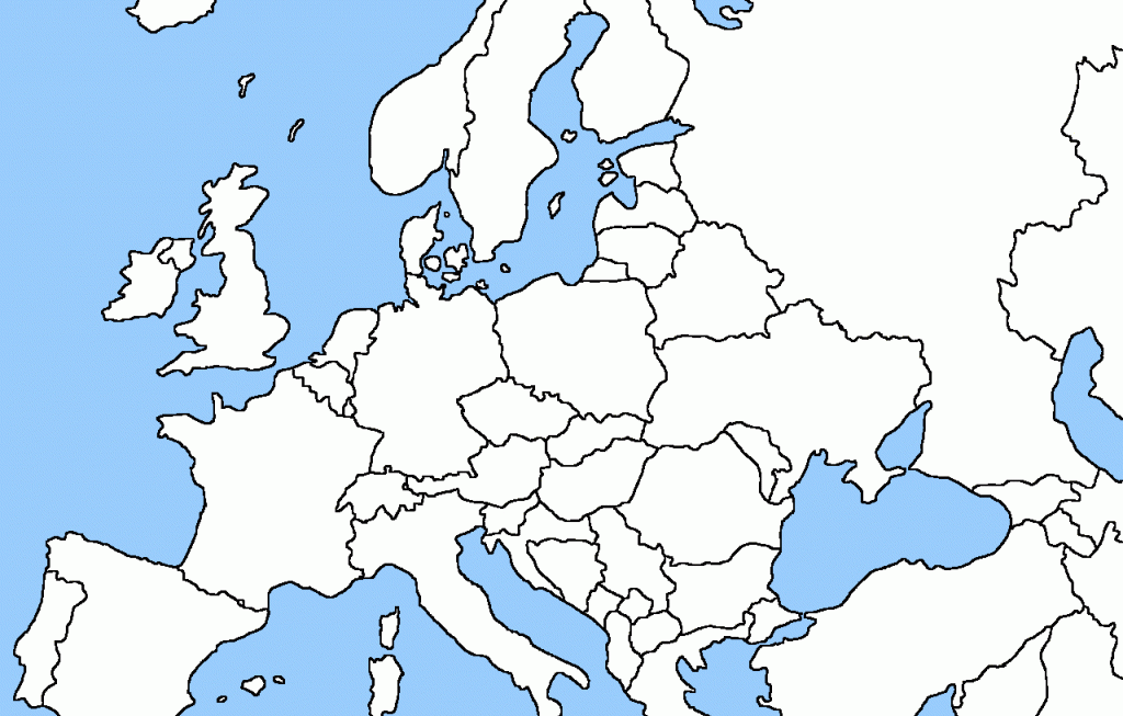 Printable Blank Map Of Europe