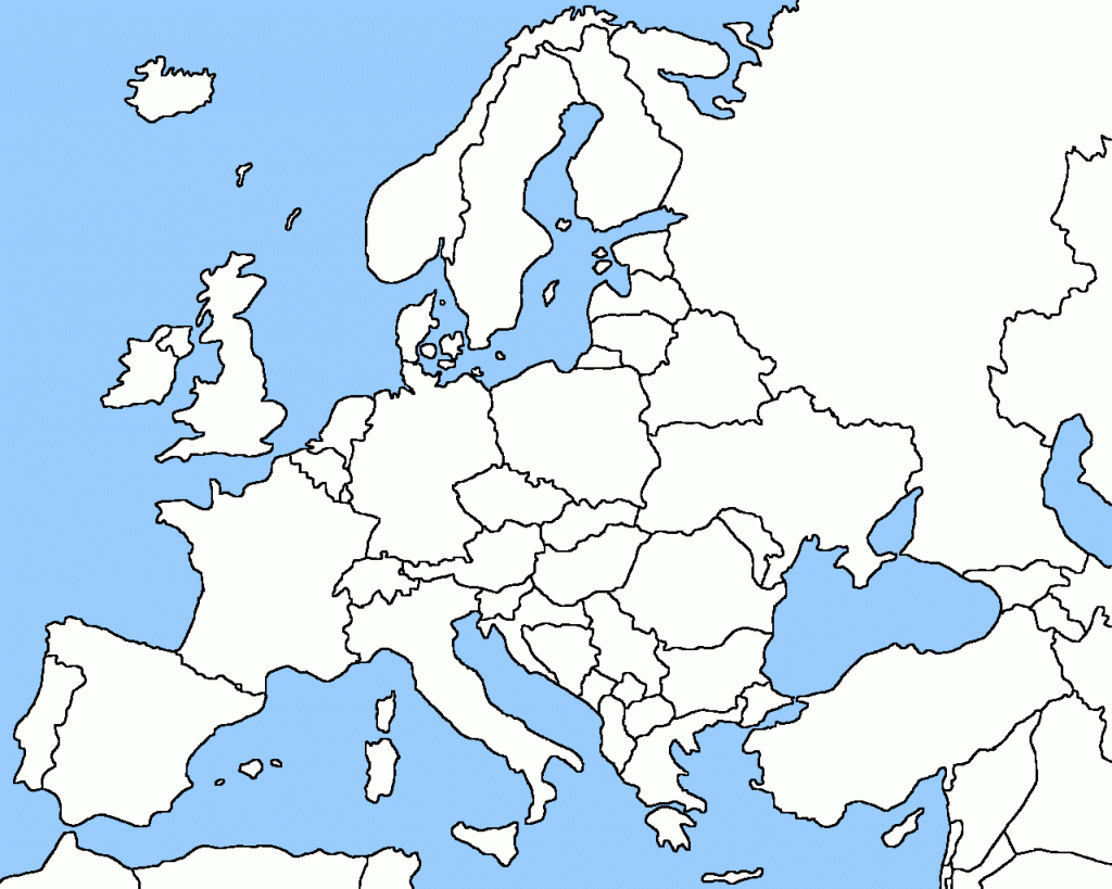 Printable Blank Map Of Europe Printable Blank Map Of Europe