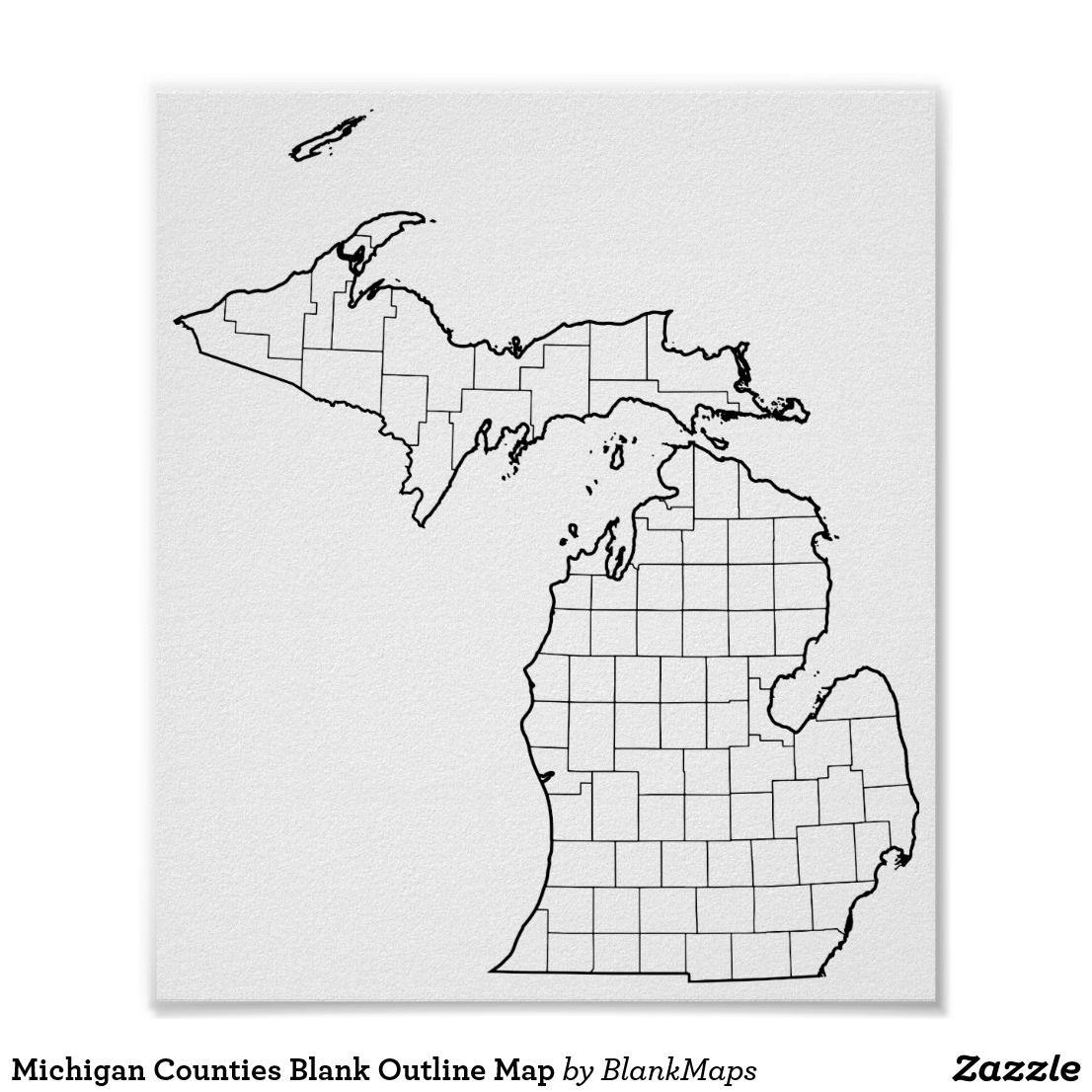 Printable Blank Map Of Michigan Cara C Delgado Printable Blank Map Of Michigan Cara C Delgado