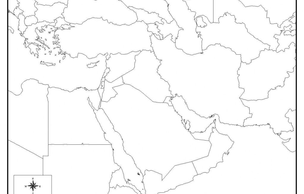 Printable Blank Map Of Middle East Free Printable Templates