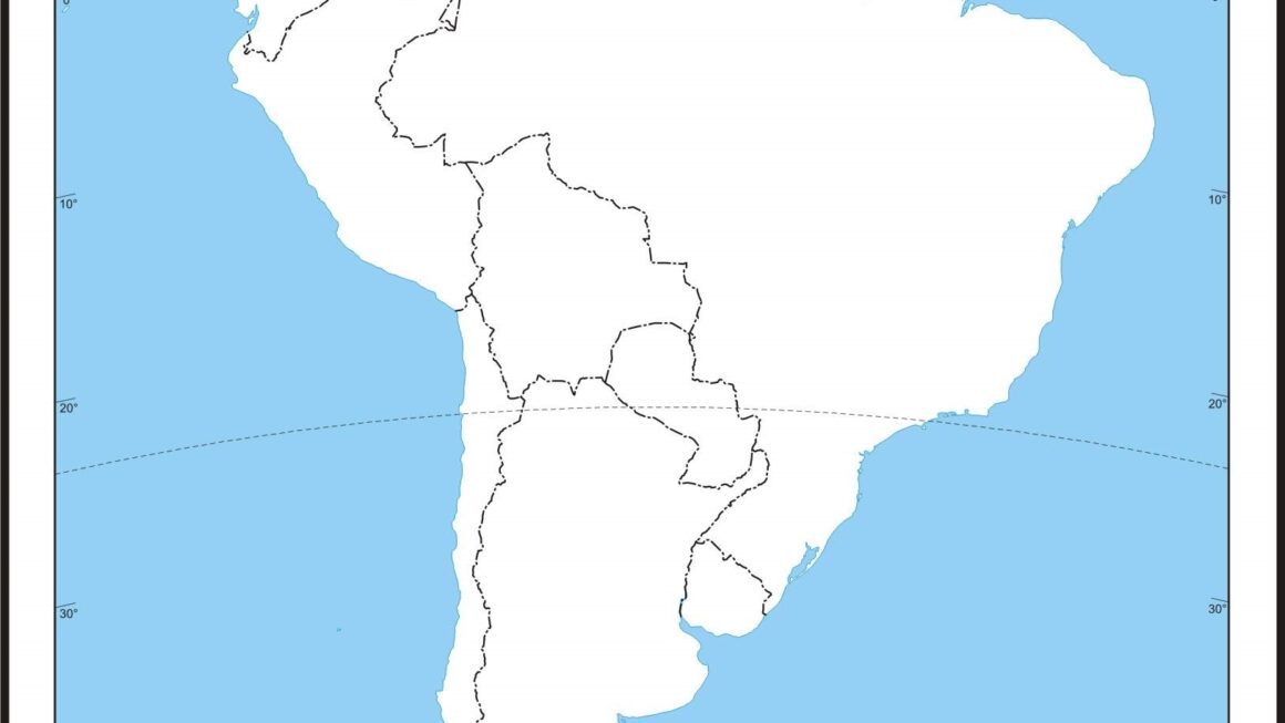 Printable Blank Map Of South America