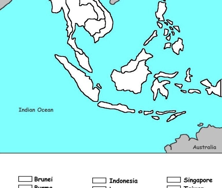 Printable Blank Map Of Southeast Asia