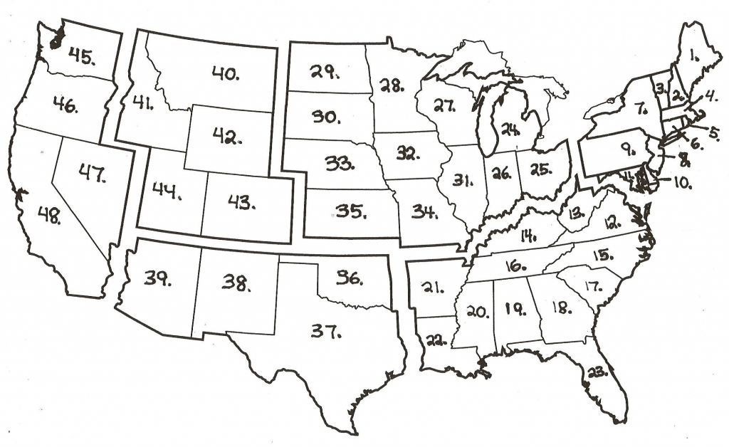 Printable Blank Map Of The United States With Numbers Printable US Maps