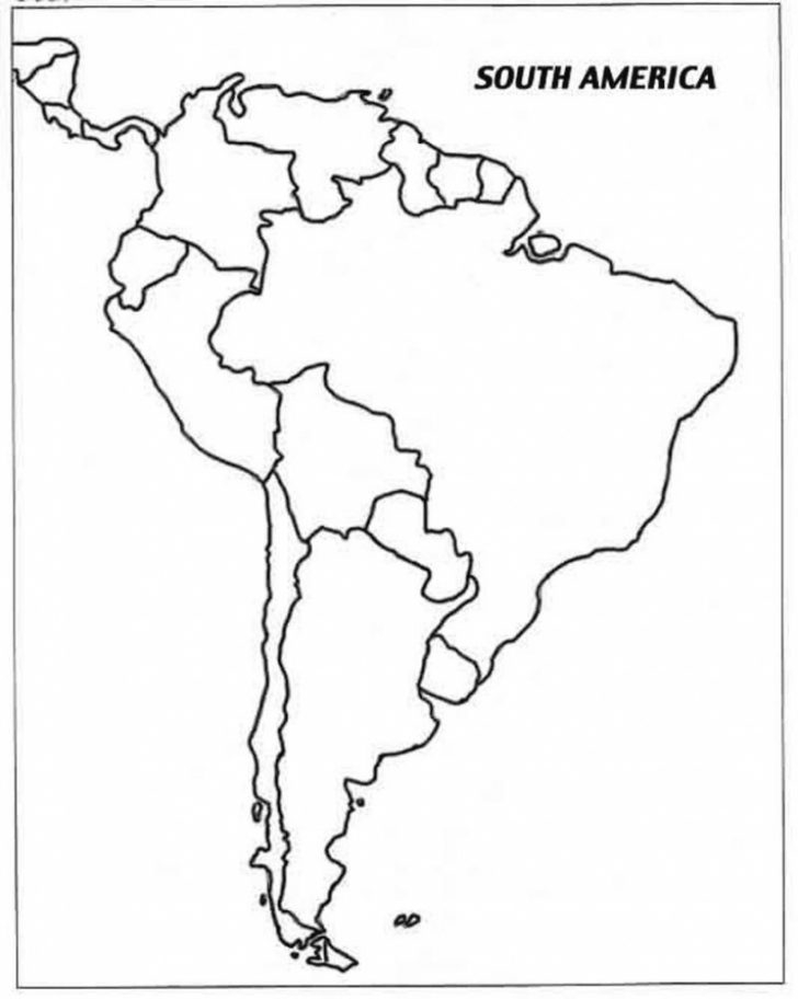 Printable Blank Maps Of South America Printable Blank Maps Of South America