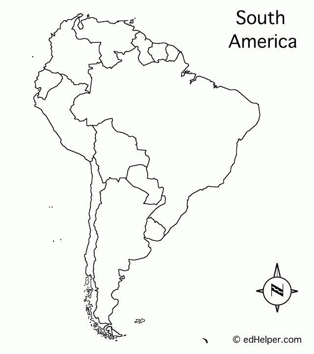 Printable Blank Maps Of South America Printable Blank Maps Of South America