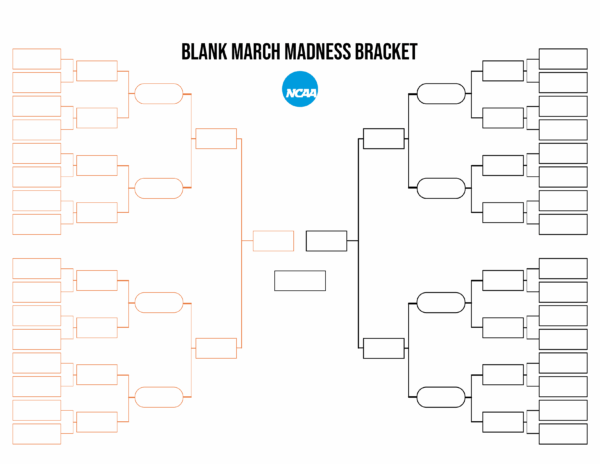 March Madness Fillable Bracket 2025 Printable Blank