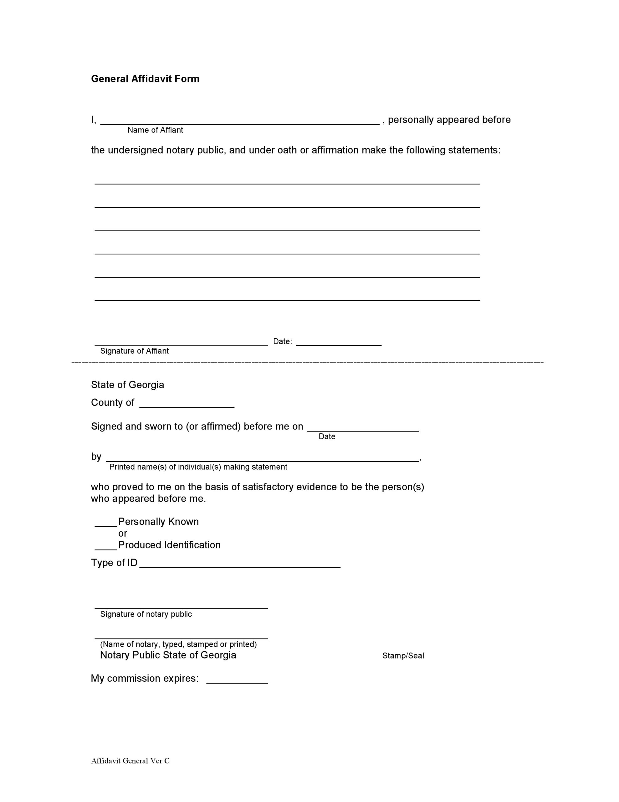 Printable Blank Notary Form For Business Partnership Printable Blank Notary Form For Business Partnership