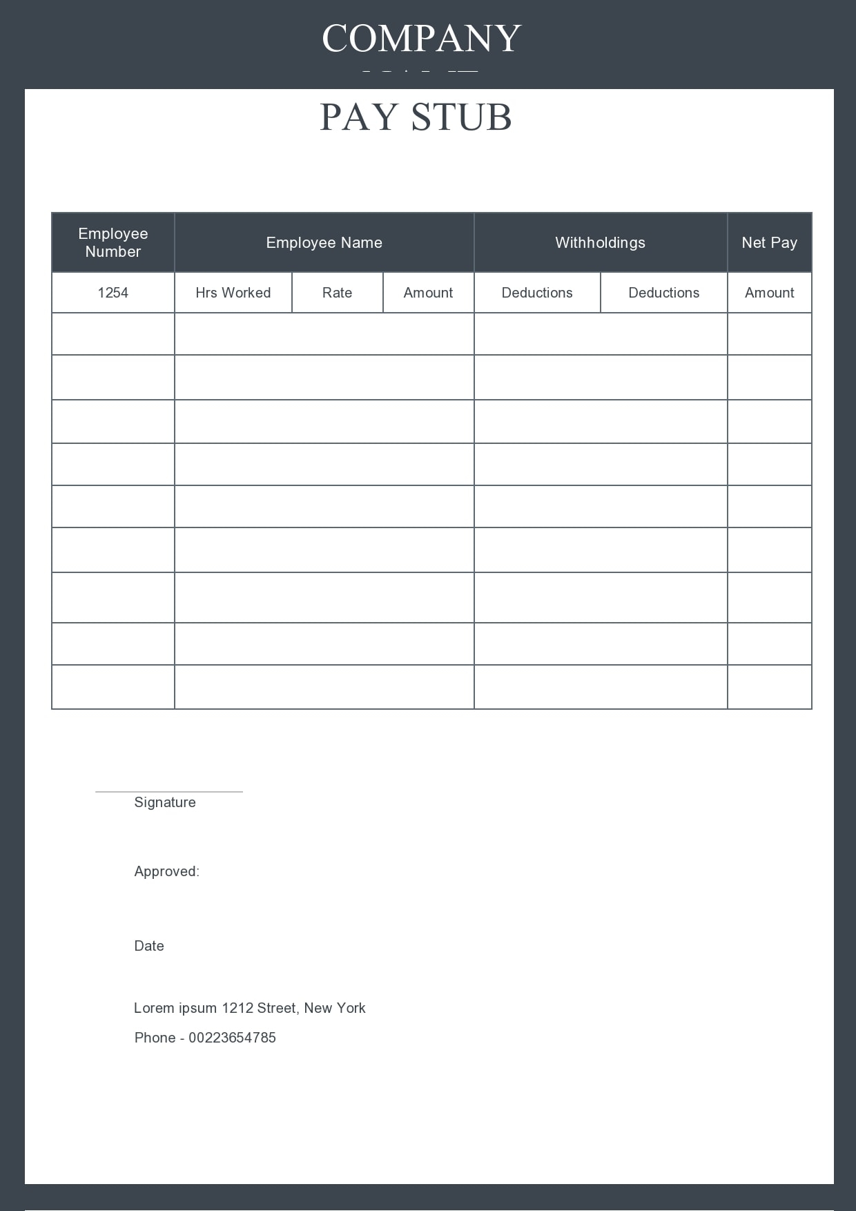 Printable Blank Paycheck Stubs Printable JD Printable Blank Paycheck Stubs Printable JD