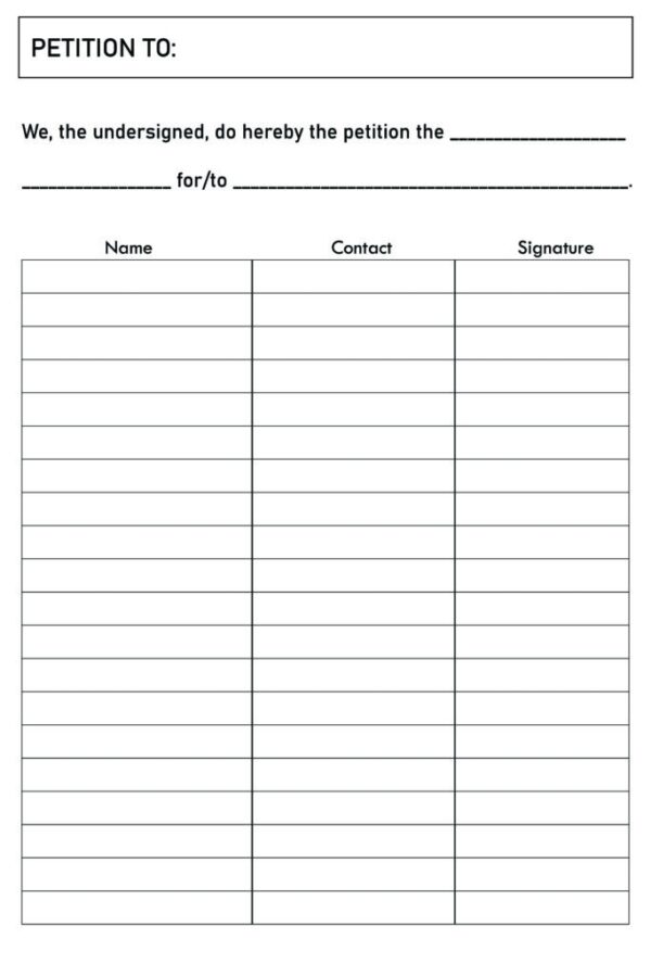 Free Printable Blank Petitions For Lasc