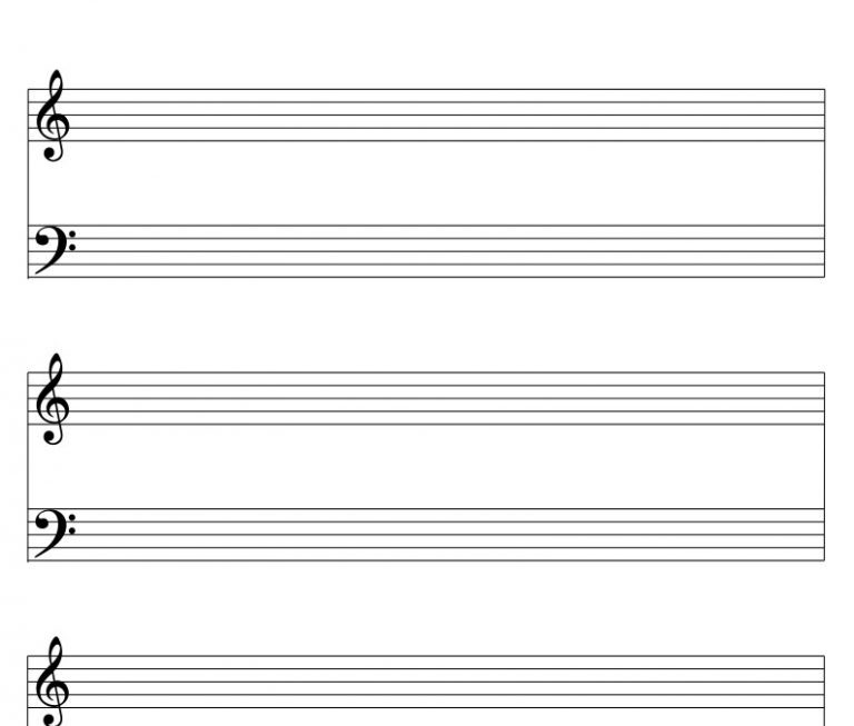Printable Blank Piano Sheet Music