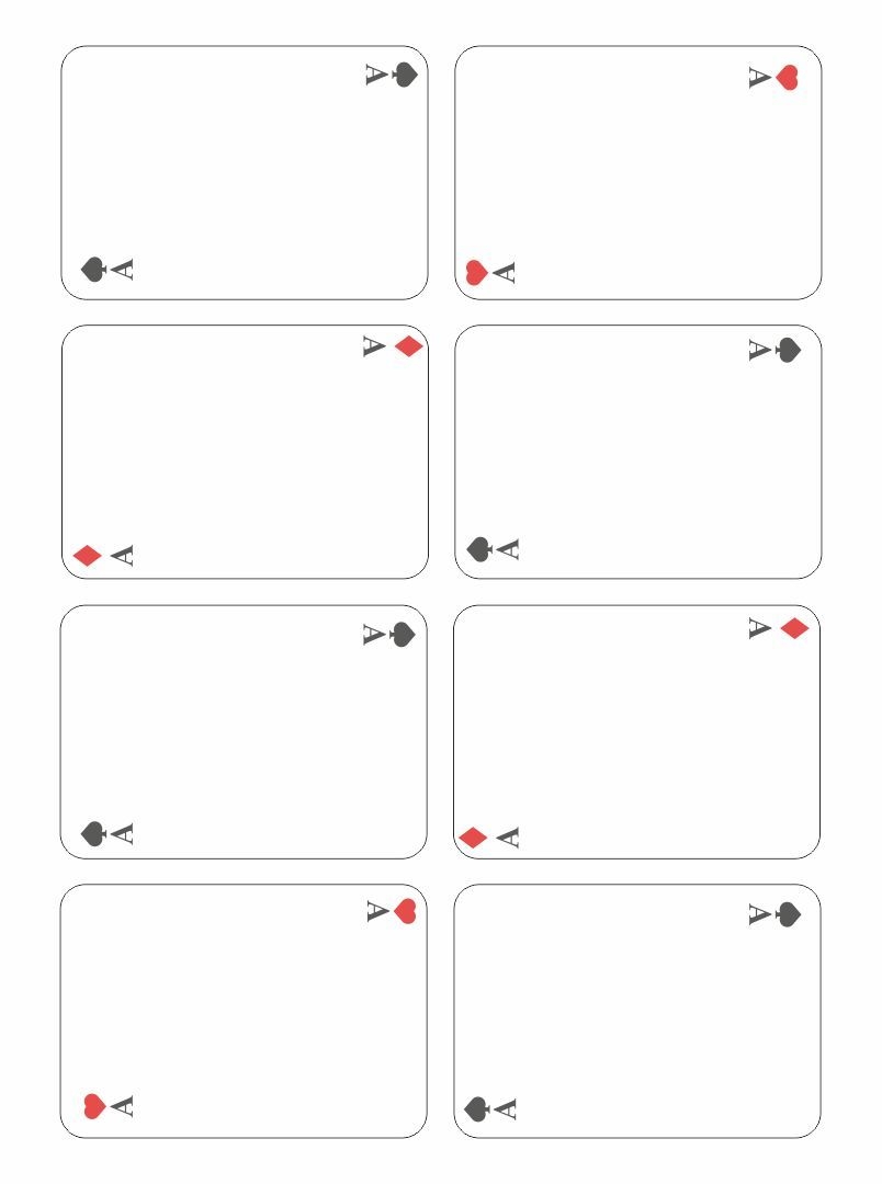 Printable Blank Playing Cards Template Blank Playing Cards Printable 