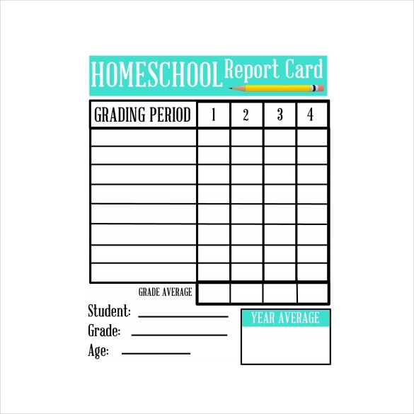 Free Printable Blank Report Card For Homeschool Free Printable Blank Report Card For Homeschool
