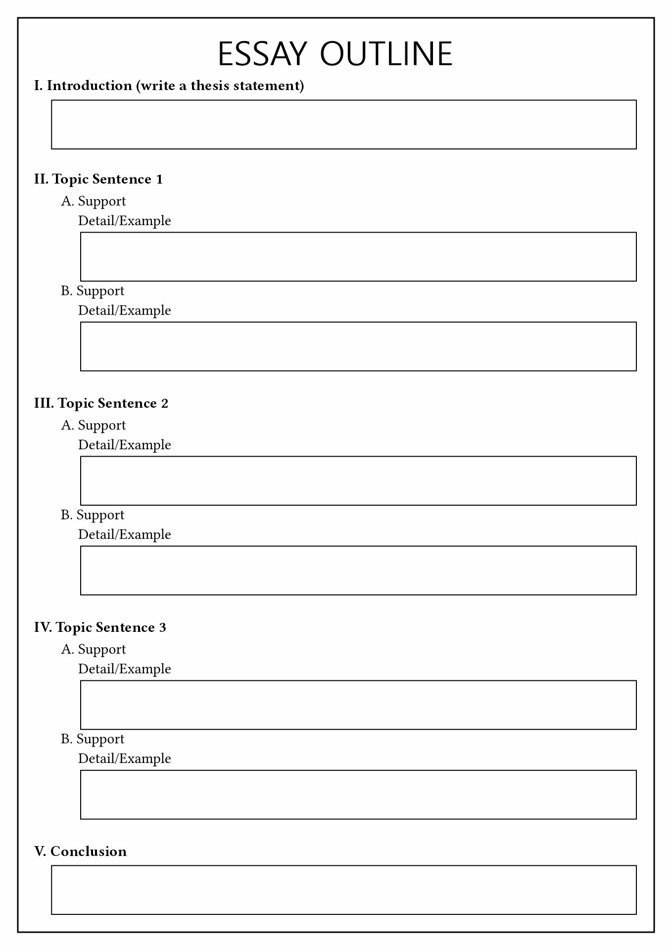 Printable Blank Research Paper Outline Template Printable Templates