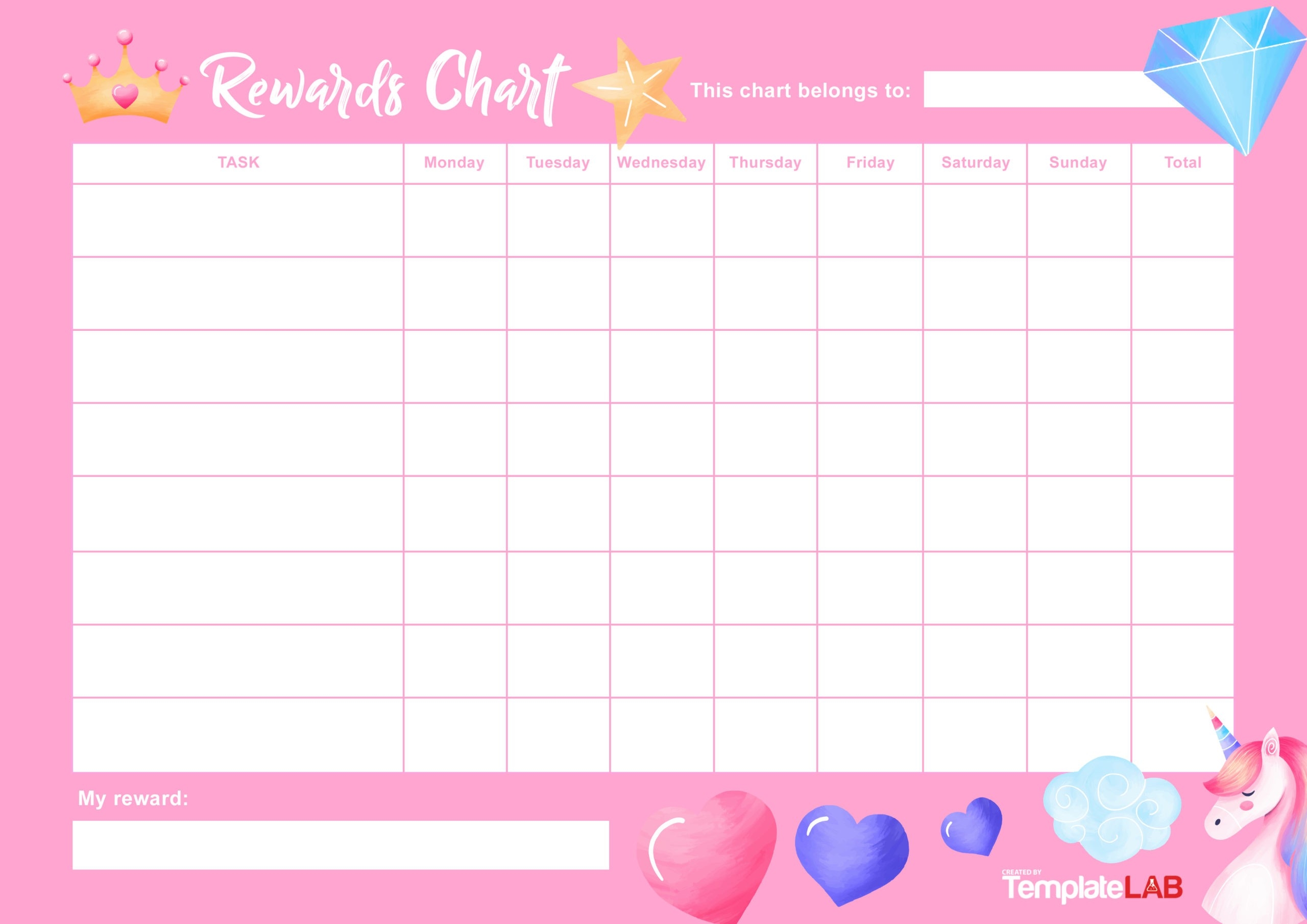 Printable Blank Reward Chart Printable Blank Reward Chart