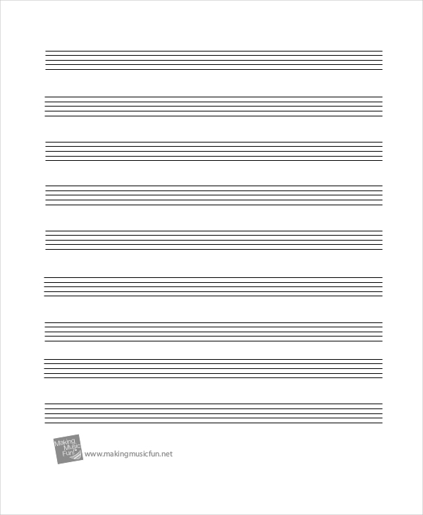 Printable Blank Staff Paper Printable Blank Staff Paper