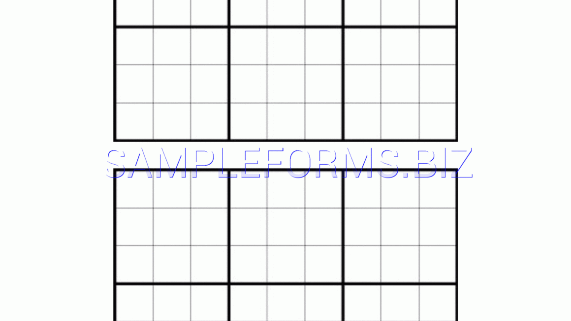 Printable Blank Sudoku Grid With Features Sudoku Puzzles Printable