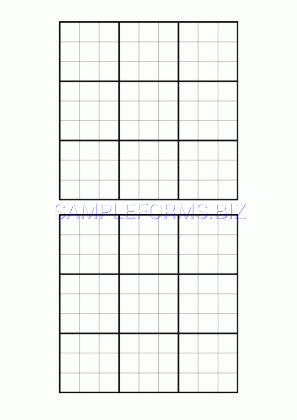Printable Blank Sudoku Grids 2 Per Page