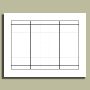 Printable Blank Tables
