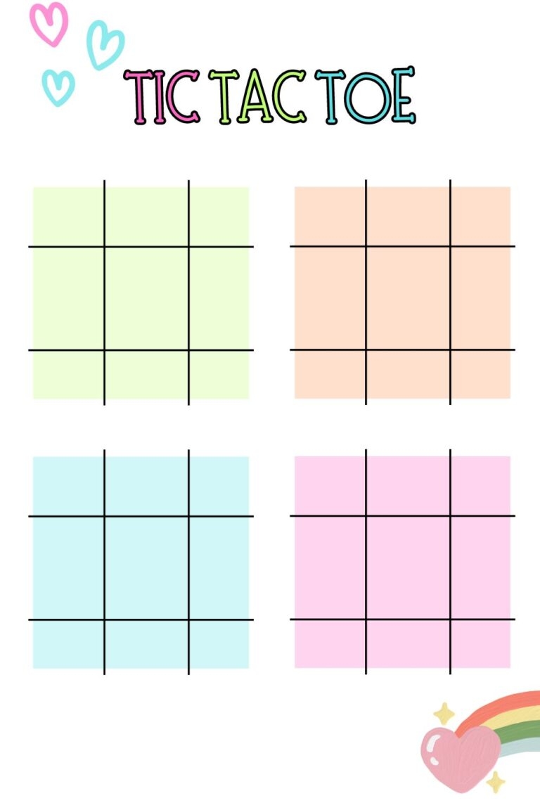 Printable Blank Tic Tac Toe Sheet Templates PDF Included Printables Hub