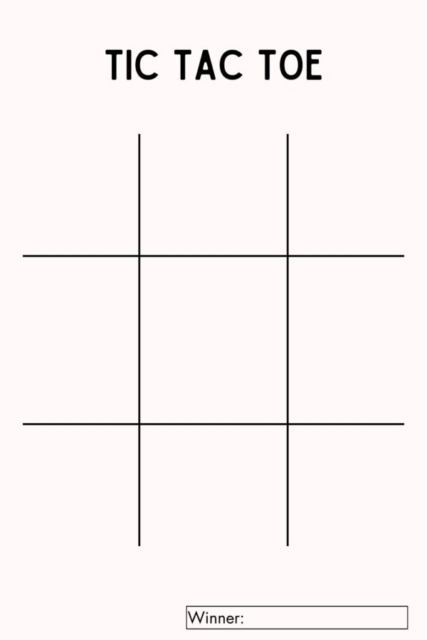Printable Blank Tic Tac Toe Sheets