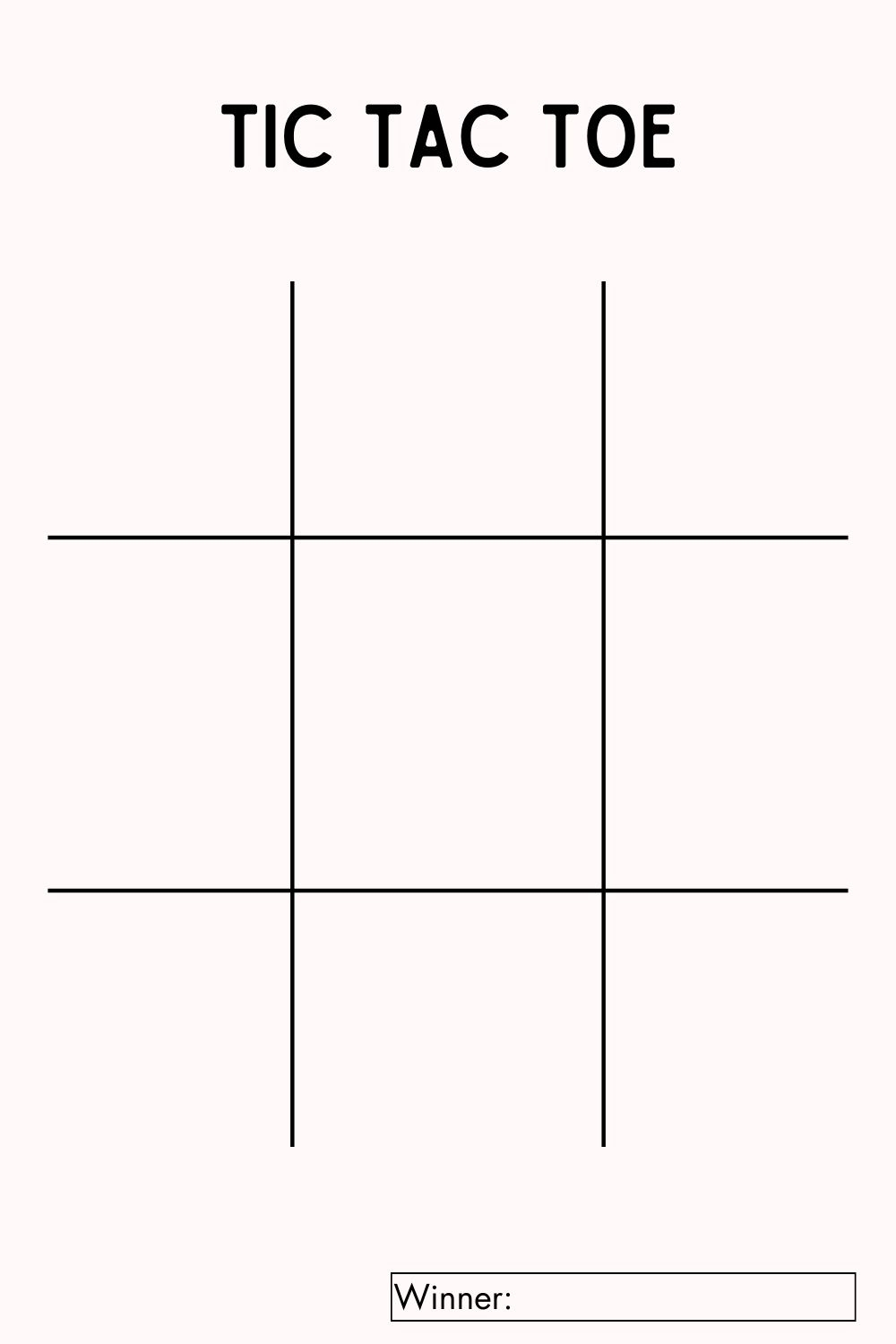 Printable Blank Tic Tac Toe Sheet Templates PDF Included Printables Hub