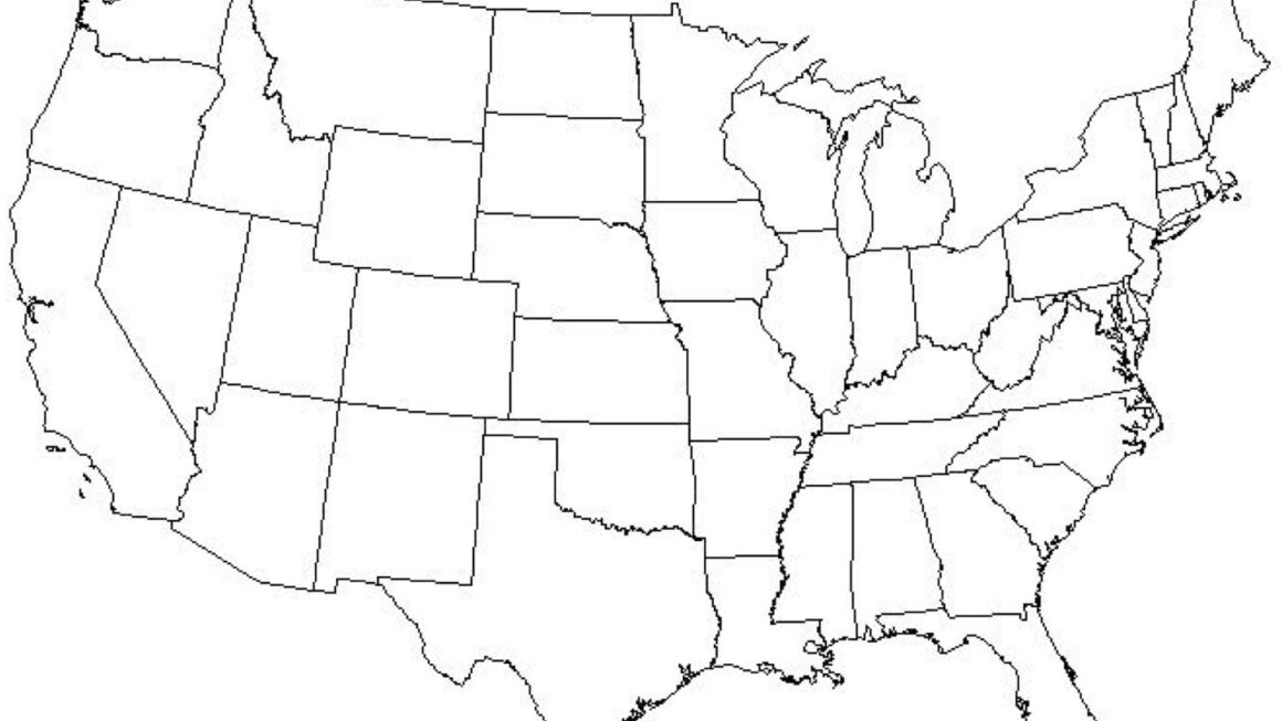 Printable Blank United States Map