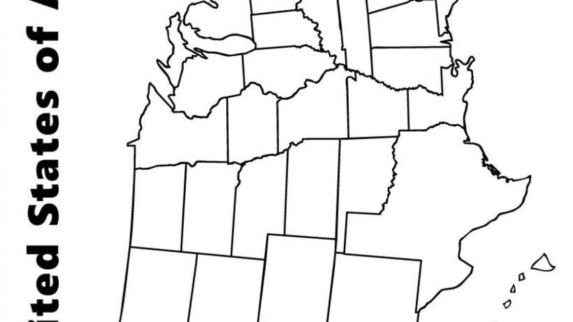 Printable Blank US Map Blank Printable US Map Northern America