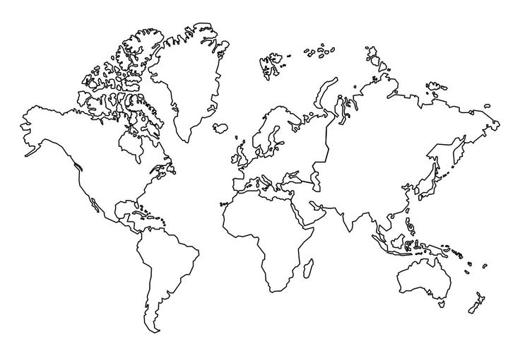 Printable Blank 7 Continents Map Simple Printable Blank 7 Continents Map Simple