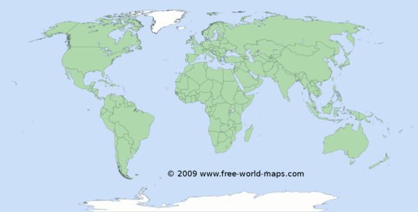 Printable Blank World Map With Borders