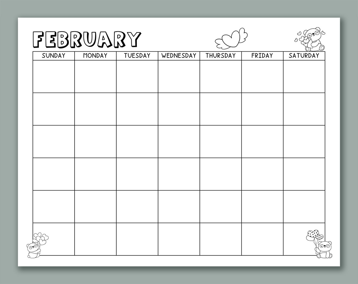 Printable Calendar For Kids 2025 2024 And Undated Versions Included