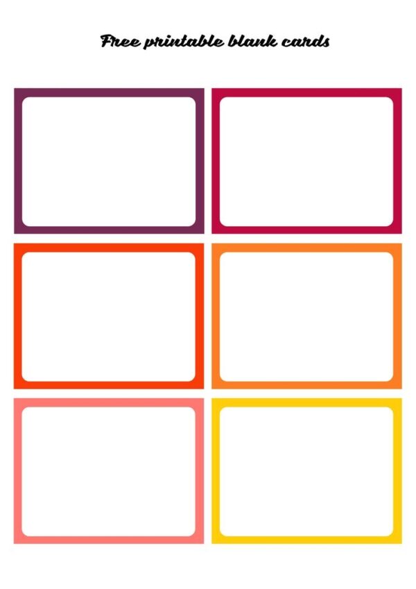 Printable Paper Card Blanks For Promotional