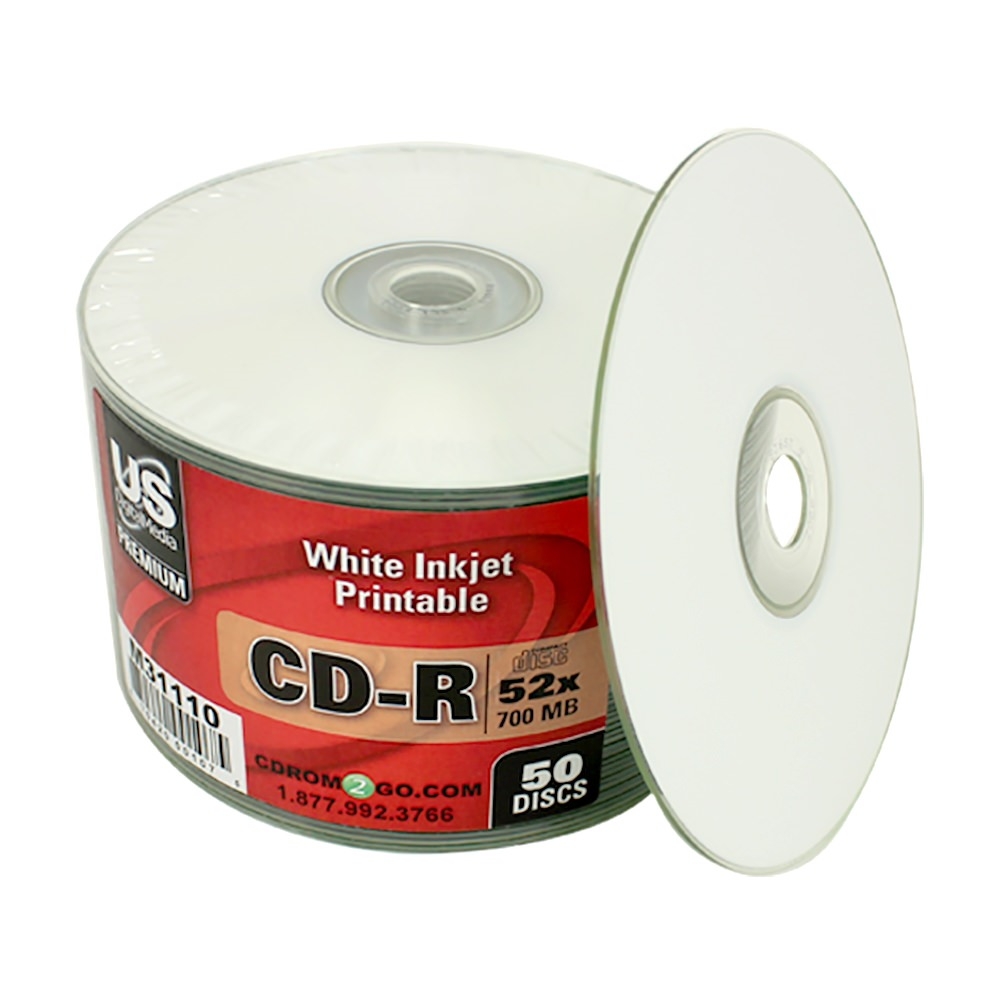 Printable CD White Inkjet USDM Premium CDROM2GO Printable CD White Inkjet USDM Premium CDROM2GO