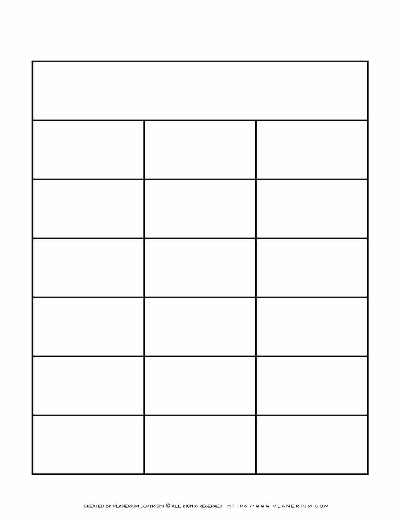 Printable Blank Template With 6 Rows
