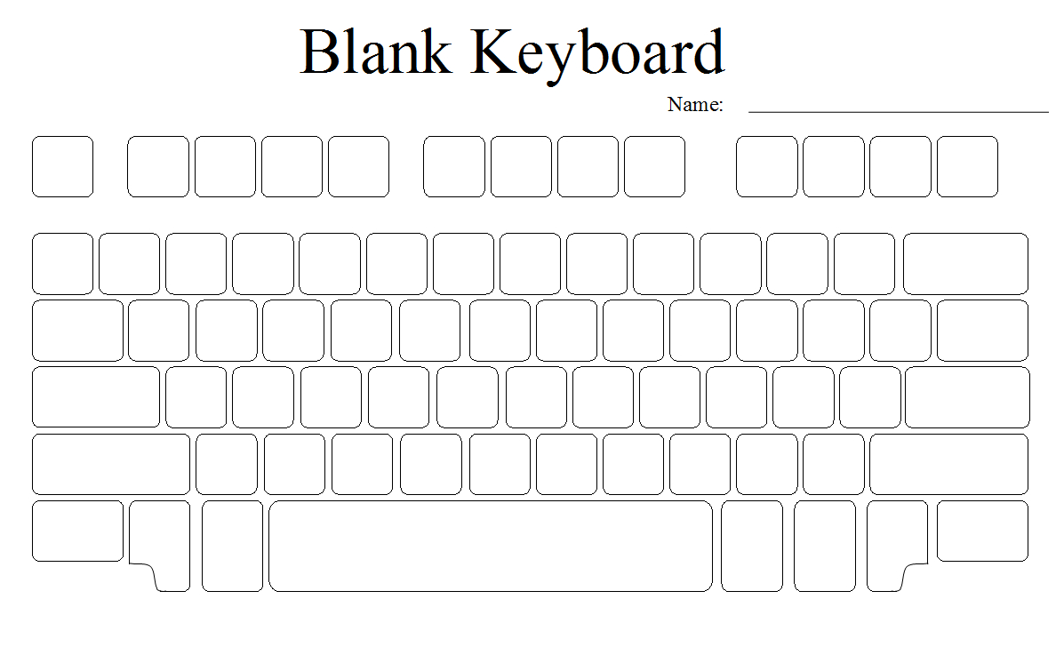 Printable Computer Keyboard