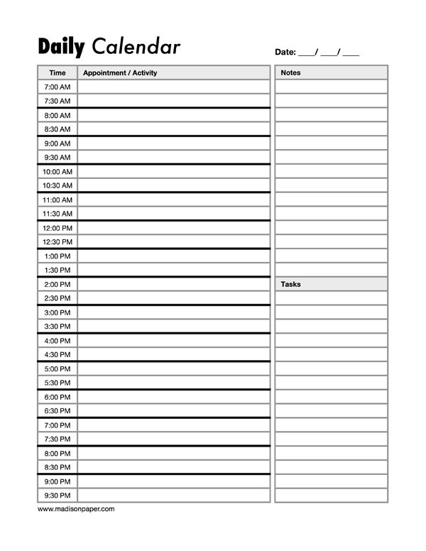 Blank 3 Day Per Page Printable Calendar Blank 3 Day Per Page Printable Calendar