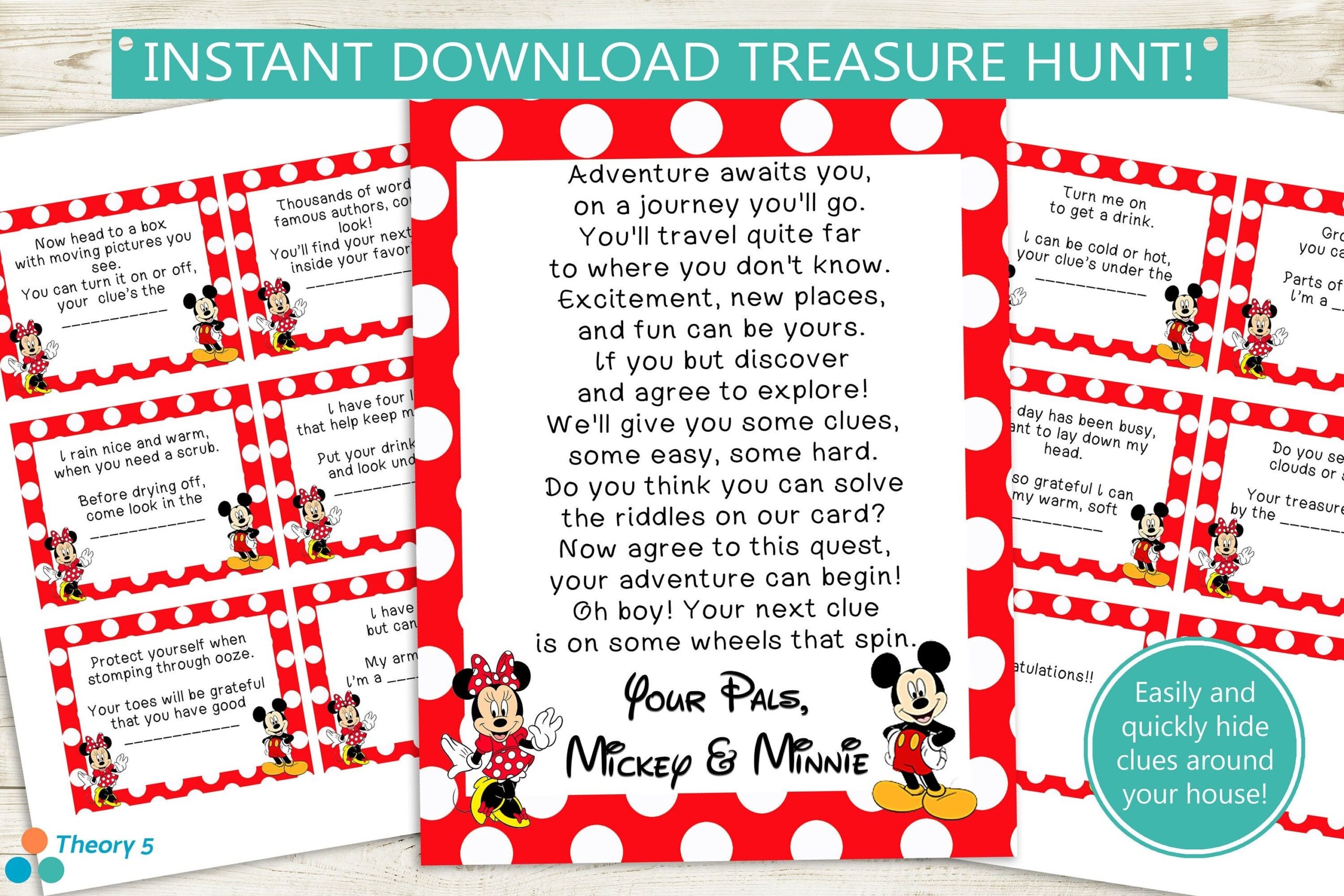 Printable Disney Treasure Hunt Clues Steven J Kinder