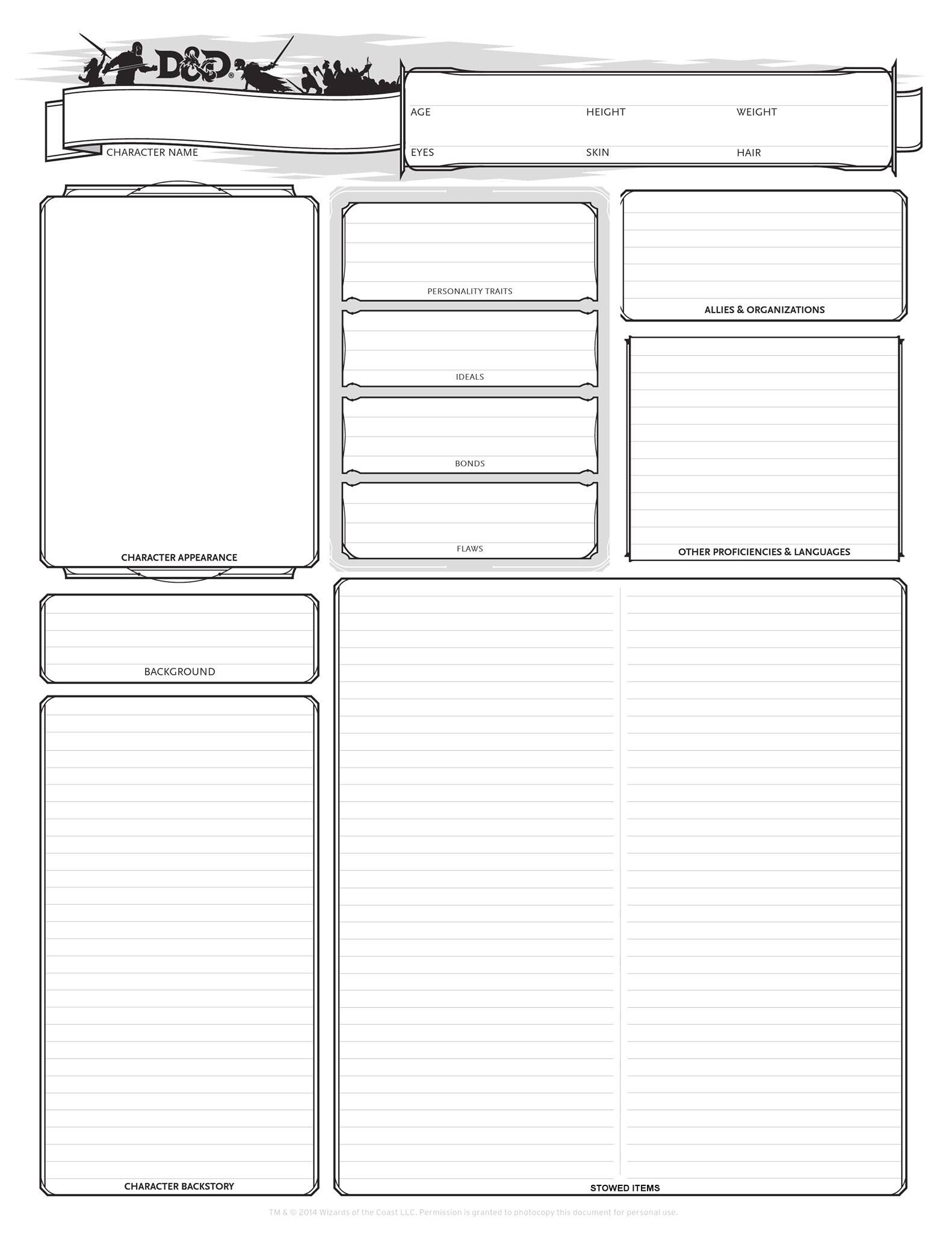 Printable Dnd 5E Player Sheet Trevor S Wright Printable Dnd 5E Player Sheet Trevor S Wright