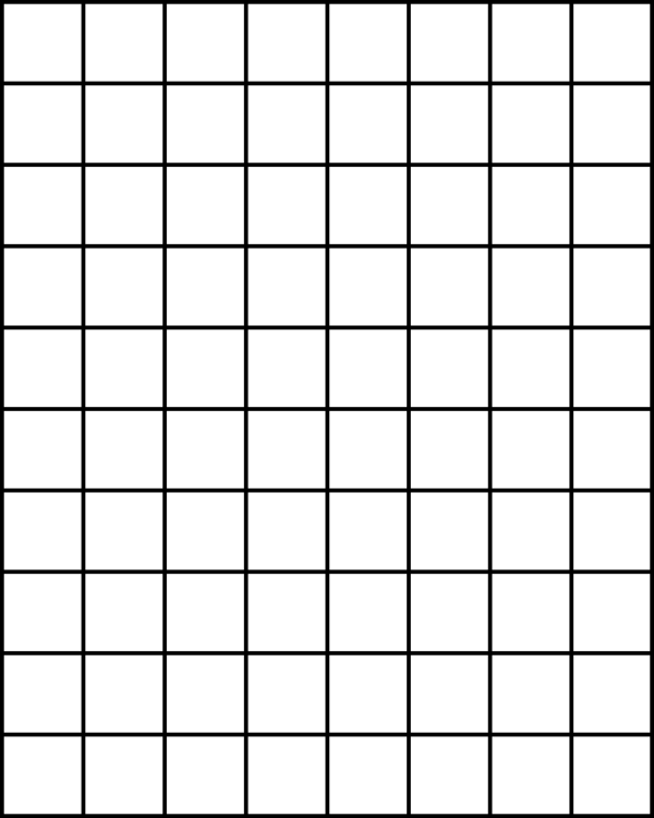 Printable Table Top Blank Battle Grid