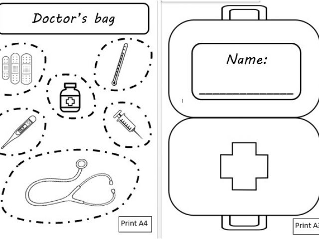 Printable Doctor Bag Craft Template Printable Templates